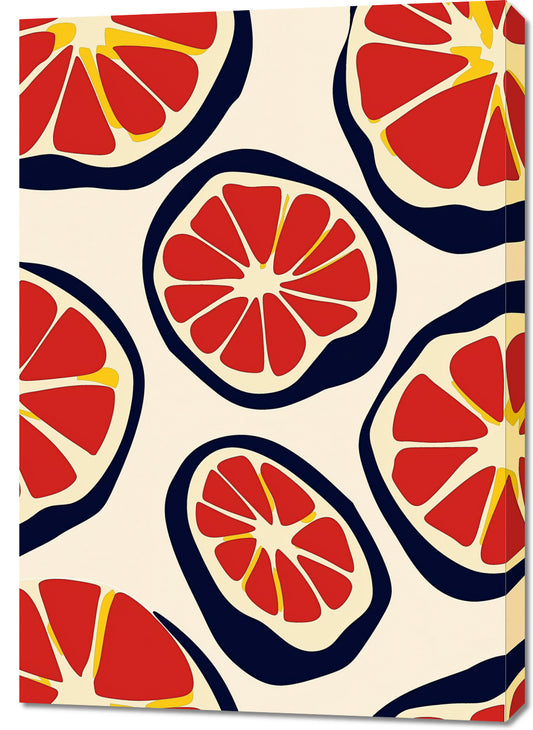 Obraz  Nowoczesny Owoce I Grejfrut I Pop Art Vintage do Salonu