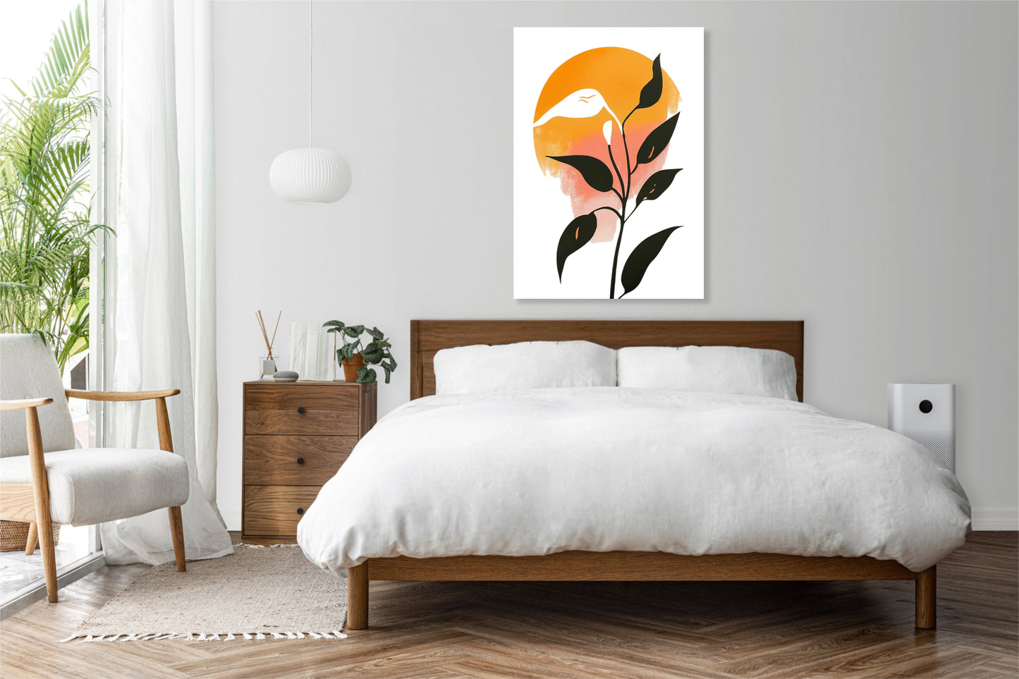 Obraz  Półksiężyc Minimalistyczny , Wnętrza Styl Skandynawski, Boho
