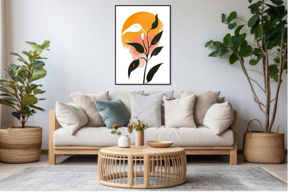 Plakat  Półksiężyc Minimalistyczny , Wnętrza Styl Skandynawski, Boho
