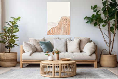 Obraz  Falisty Minimalistyczny , Wnętrza Styl Skandynawski, Boho