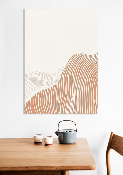 Obraz  Falisty Minimalistyczny , Wnętrza Styl Skandynawski, Boho