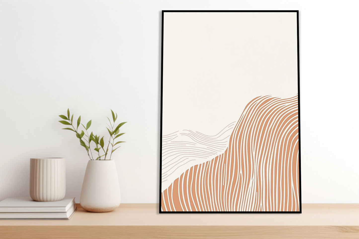 Plakat  Falisty Minimalistyczny , Wnętrza Styl Skandynawski, Boho