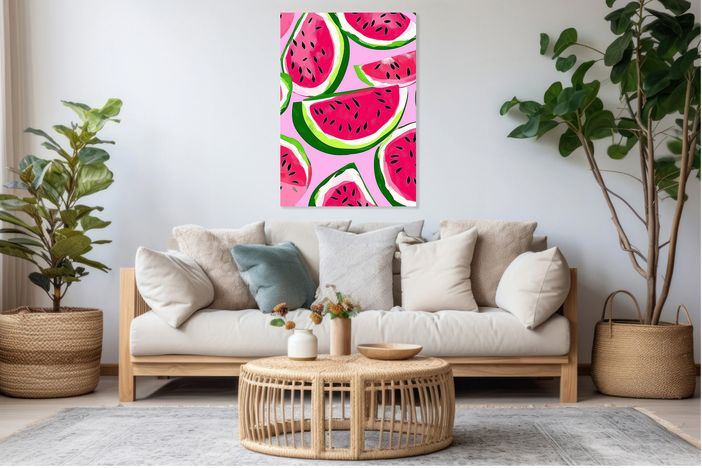 Obraz  Nowoczesny Owoce I ArbuzyI Pop Art Vintage do Salonu