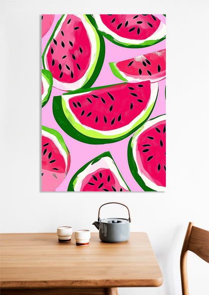 Obraz  Nowoczesny Owoce I ArbuzyI Pop Art Vintage do Salonu