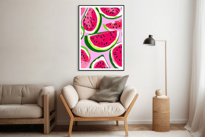 Plakat  Nowoczesny Owoce I ArbuzyI Pop Art Vintage do Salonu
