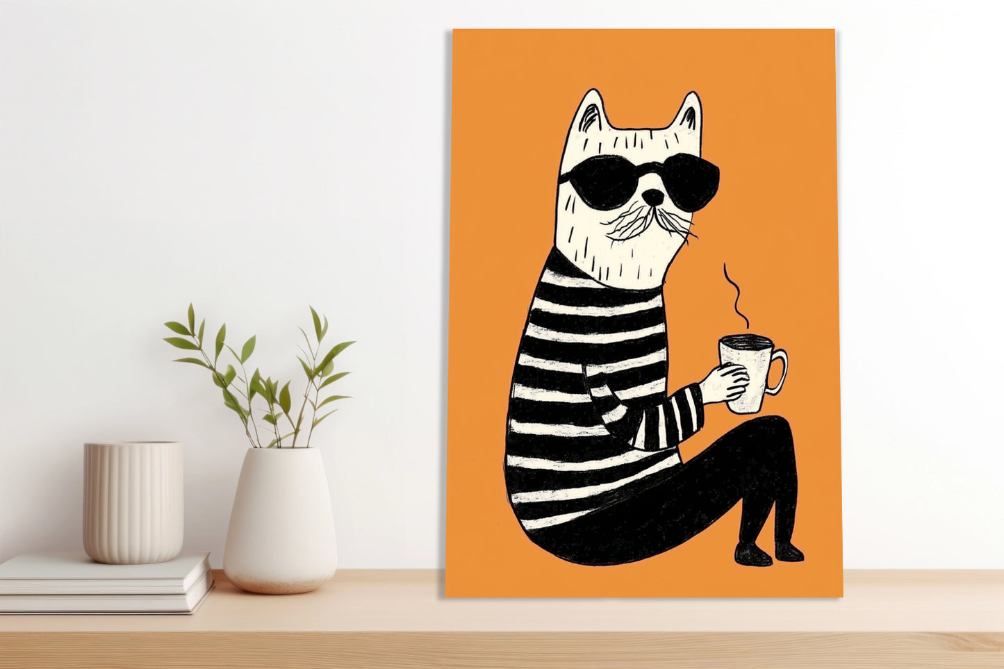 Obraz  Kawusia Minimalistyczny , Wnętrza Styl Skandynawski, Boho