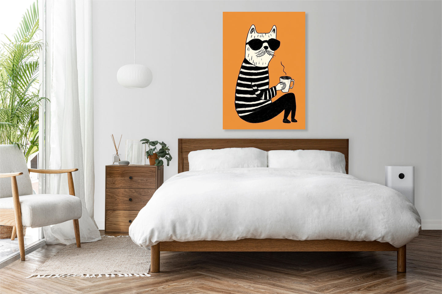 Obraz  Kawusia Minimalistyczny , Wnętrza Styl Skandynawski, Boho