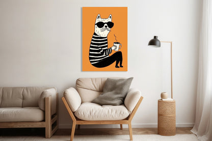Obraz  Kawusia Minimalistyczny , Wnętrza Styl Skandynawski, Boho