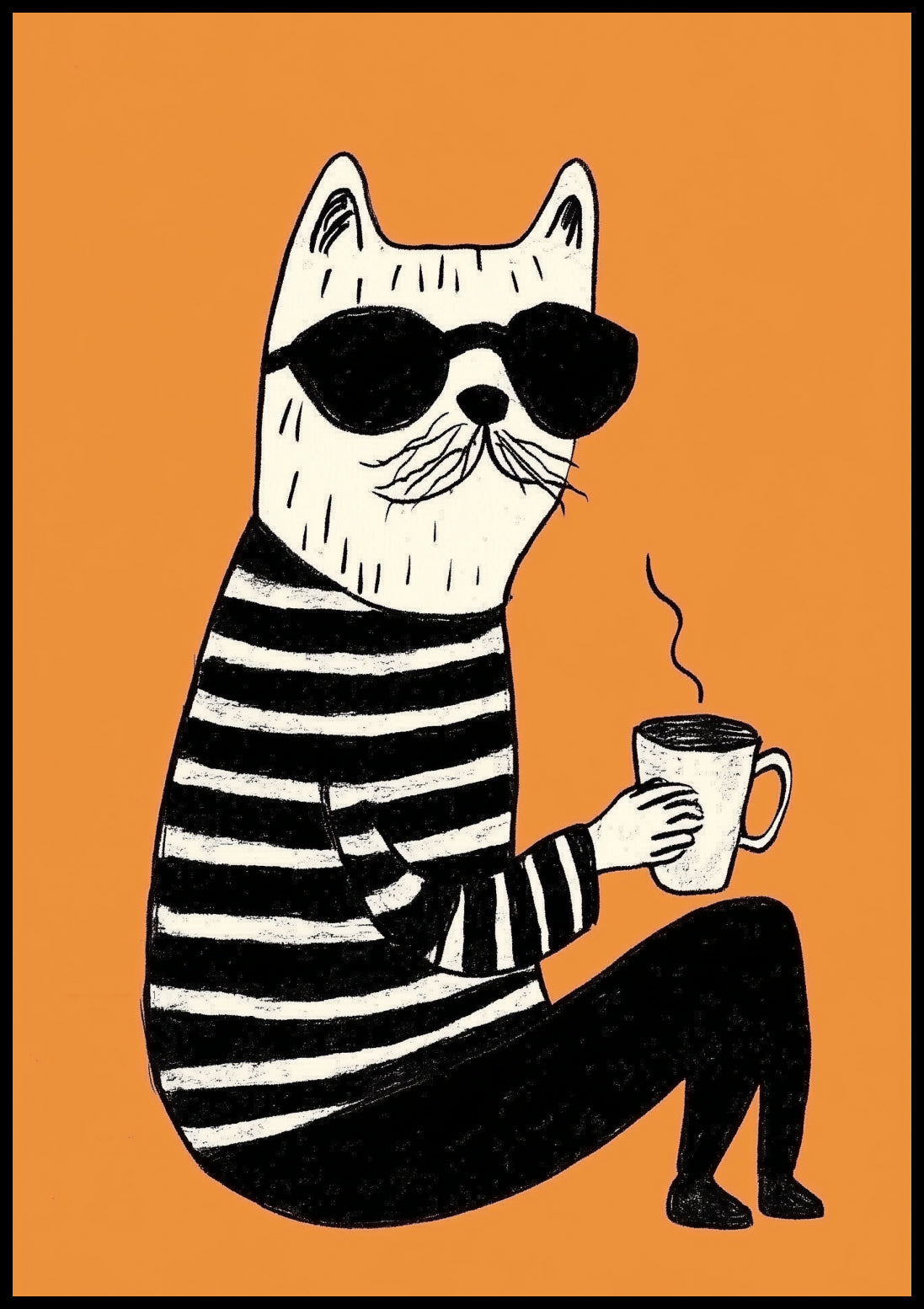 Plakat  Kawusia Minimalistyczny , Wnętrza Styl Skandynawski, Boho