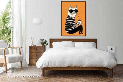 Plakat  Kawusia Minimalistyczny , Wnętrza Styl Skandynawski, Boho