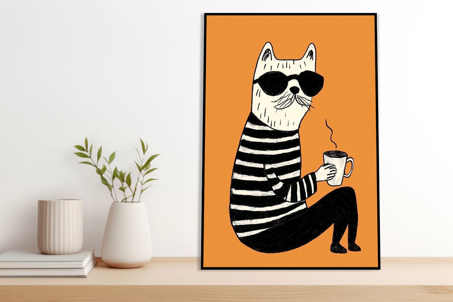 Plakat  Kawusia Minimalistyczny , Wnętrza Styl Skandynawski, Boho