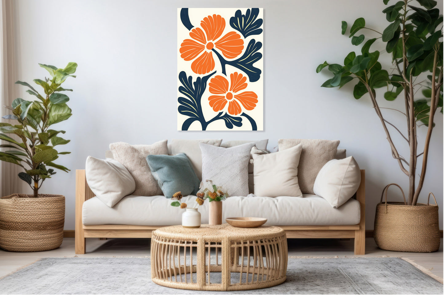 Obraz  Wieniec Minimalistyczny , Wnętrza Styl Skandynawski, Boho