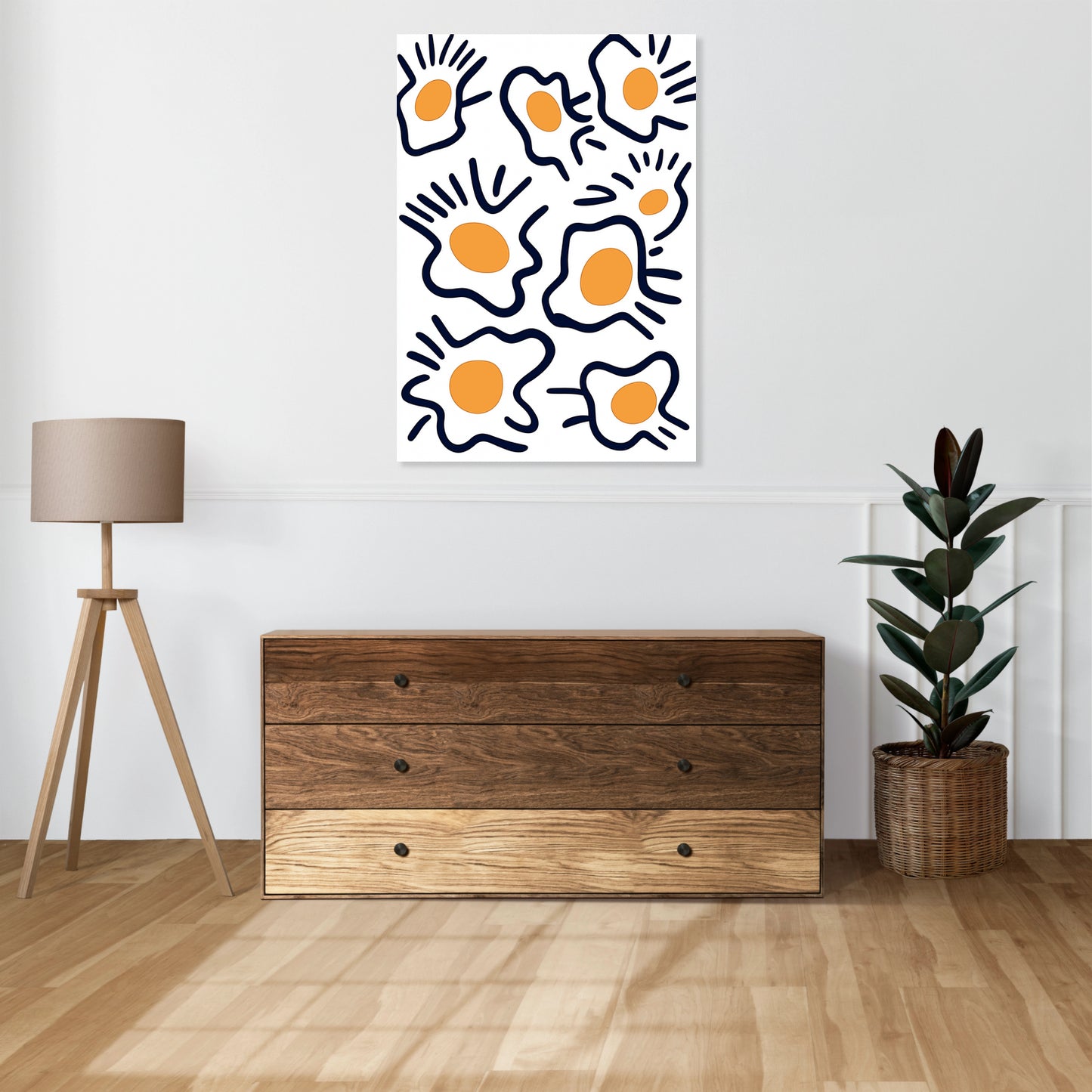 Obraz   Jajka Minimalistyczny , Wnętrza Styl Skandynawski, Boho