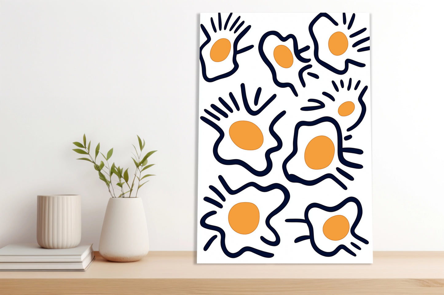 Obraz   Jajka Minimalistyczny , Wnętrza Styl Skandynawski, Boho