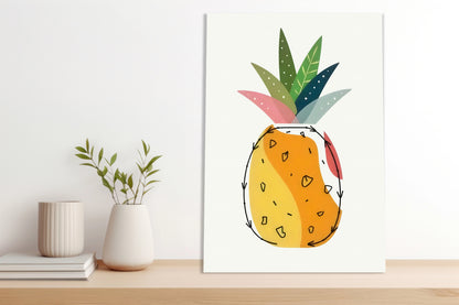 Obraz  Nowoczesny Owoce I Ananas I Pop Art Vintage do Salonu