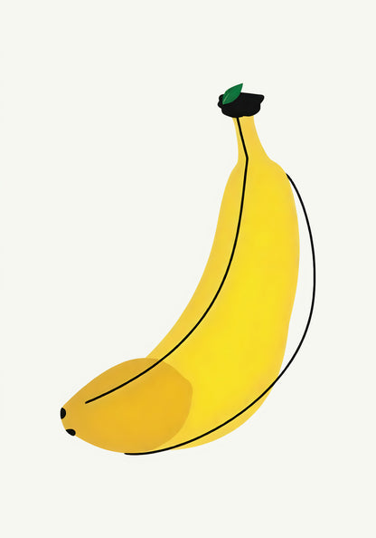 Plakat Banan – minimalistyczna dekoracja do kuchni