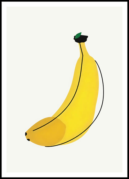 Plakat Banan – minimalistyczna dekoracja do kuchni