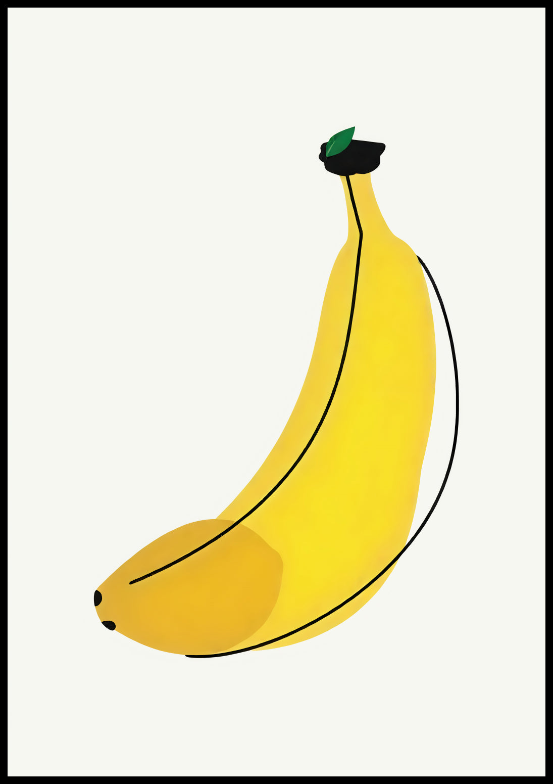 Plakat Banan – minimalistyczna dekoracja do kuchni