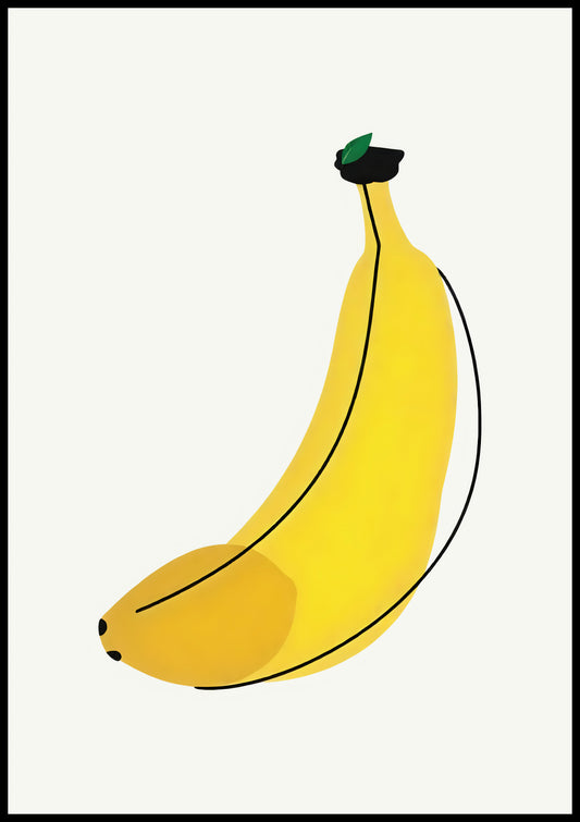 Plakat Banan – minimalistyczna dekoracja do kuchni