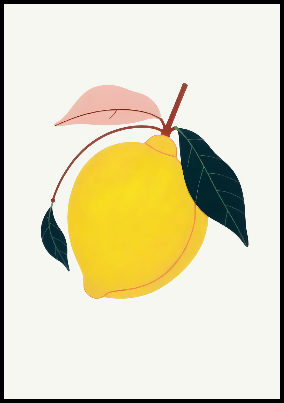 Plakat  Nowoczesny Owoce I Cytryna I Pop Art Vintage do Salonu