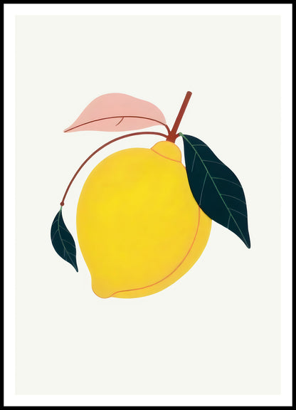 Plakat  Nowoczesny Owoce I Cytryna I Pop Art Vintage do Salonu