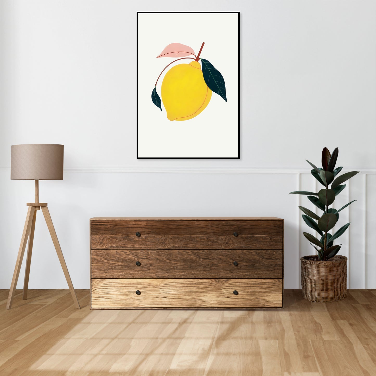 Plakat  Nowoczesny Owoce I Cytryna I Pop Art Vintage do Salonu