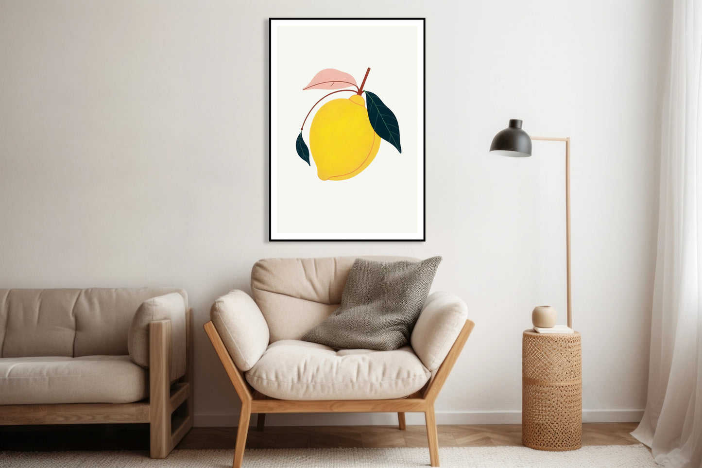 Plakat  Nowoczesny Owoce I Cytryna I Pop Art Vintage do Salonu