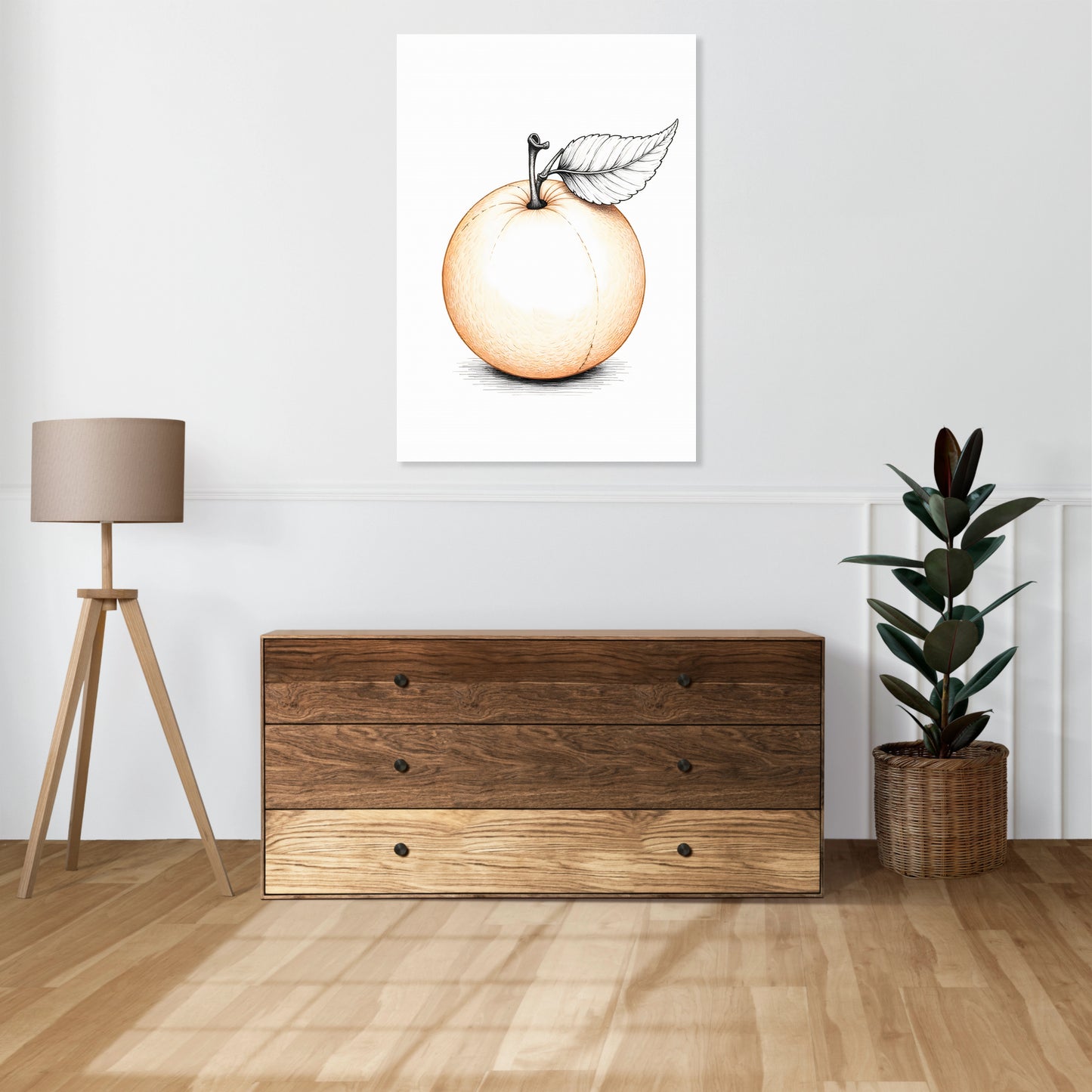 Obraz  Cytrus Minimalistyczny , Wnętrza Styl Skandynawski, Boho