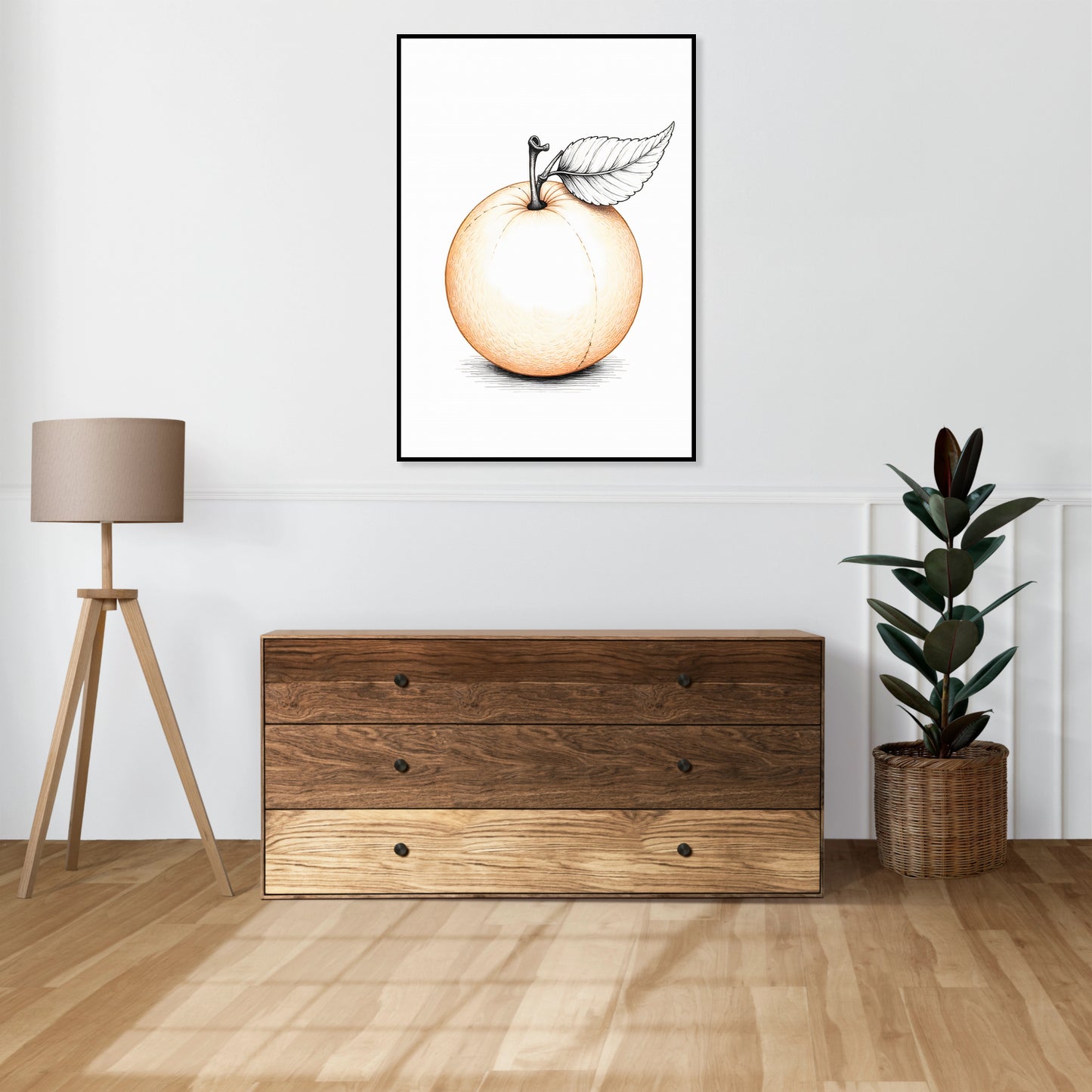 Plakat  Cytrus Minimalistyczny , Wnętrza Styl Skandynawski, Boho