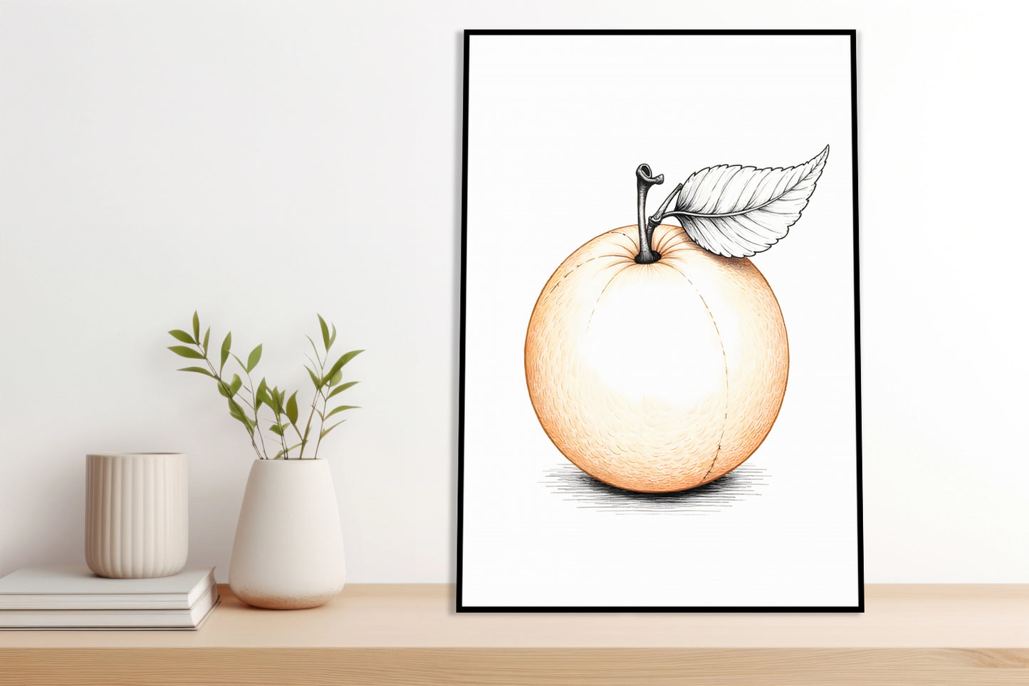 Plakat  Cytrus Minimalistyczny , Wnętrza Styl Skandynawski, Boho