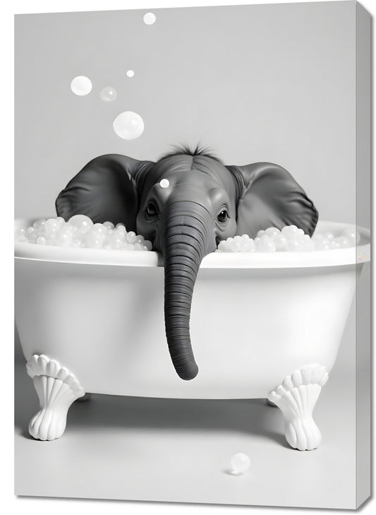 Obraz  Vintage Artystyczny | Słonik w Kąpieli |  Pop Art