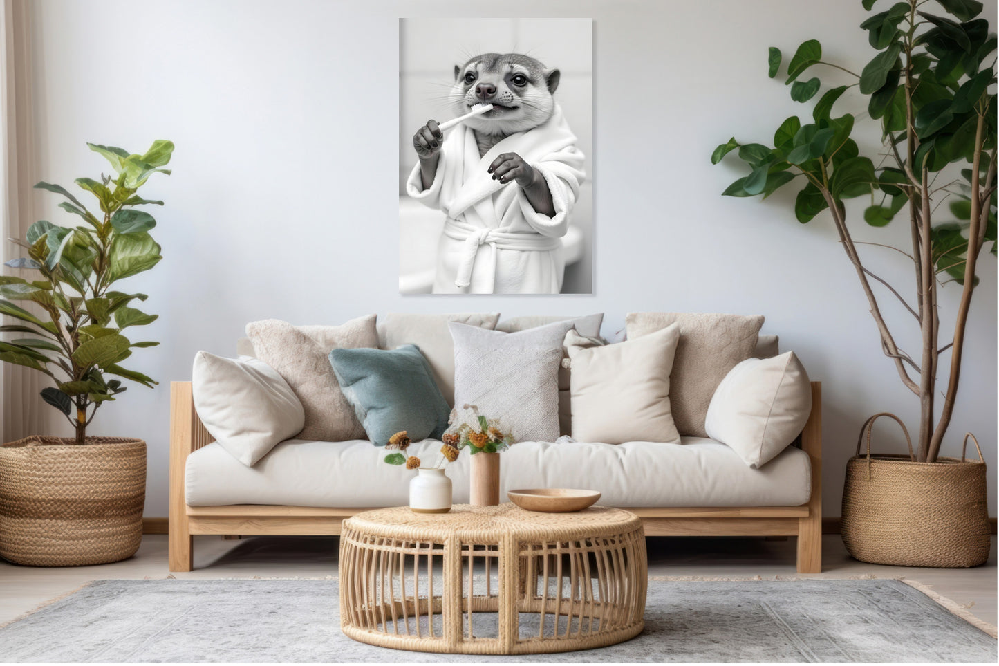 Obraz  Vintage Artystyczny | Surykatka | Portret Zwierząt Pop Art
