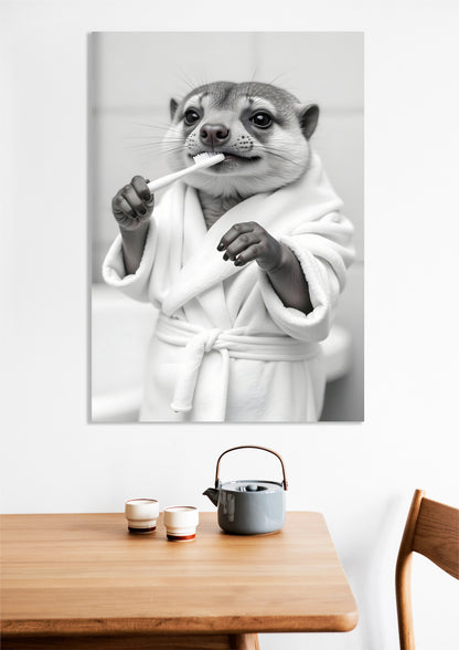 Obraz  Vintage Artystyczny | Surykatka | Portret Zwierząt Pop Art