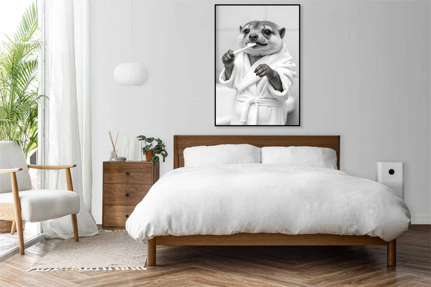 Plakat  Vintage Artystyczny | Surykatka | Portret Zwierząt Pop Art