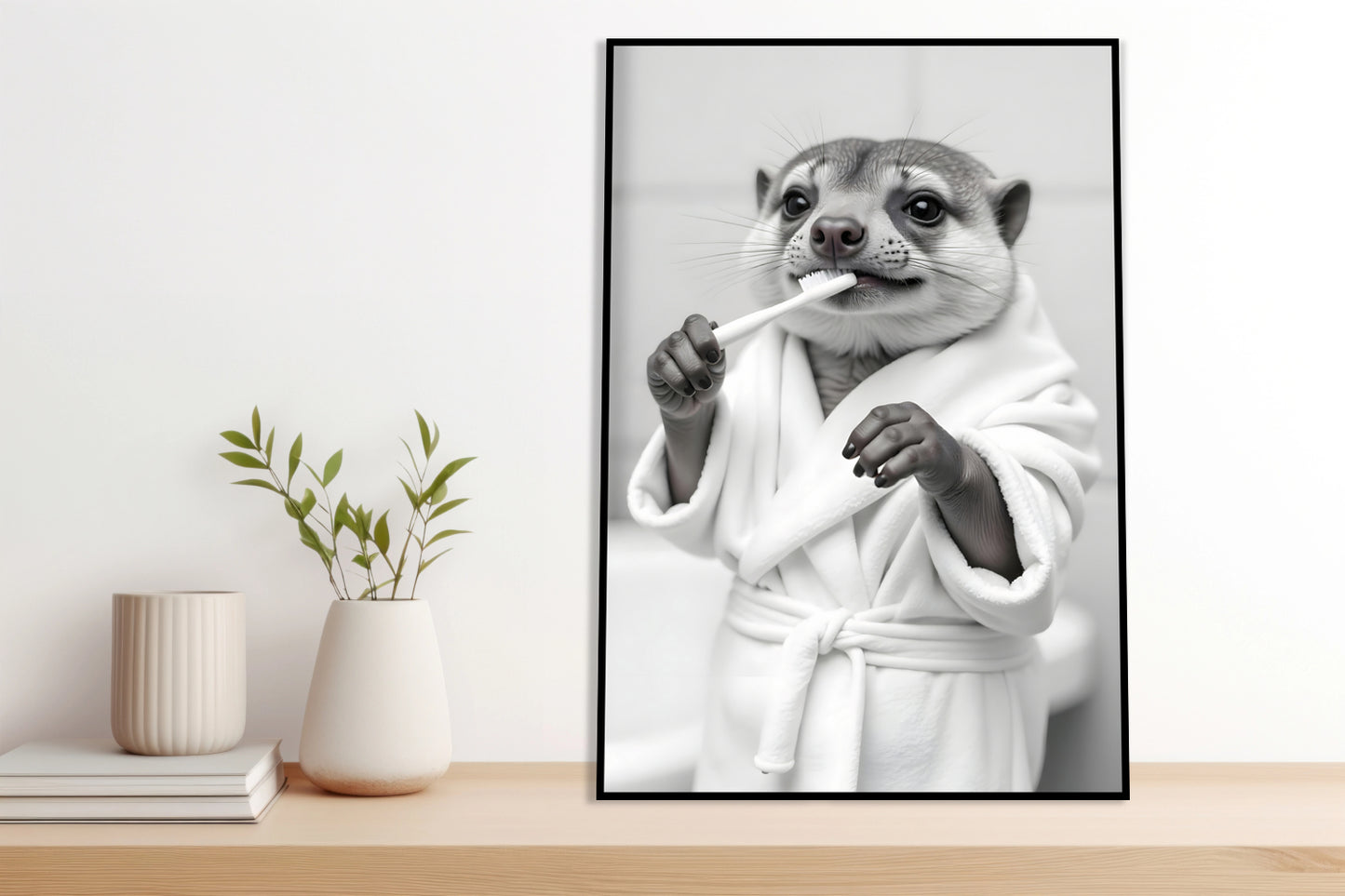 Plakat  Vintage Artystyczny | Surykatka | Portret Zwierząt Pop Art