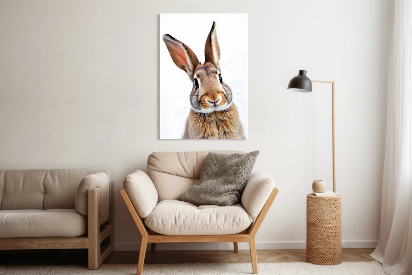 Obraz  Vintage Artystyczny | Królik 1 | Portret Zwierząt  Pop Art