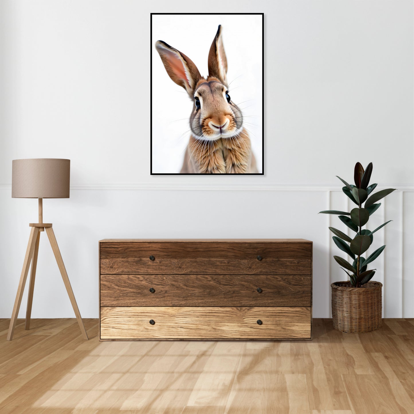 Plakat  Vintage Artystyczny | Królik 1 | Portret Zwierząt  Pop Art
