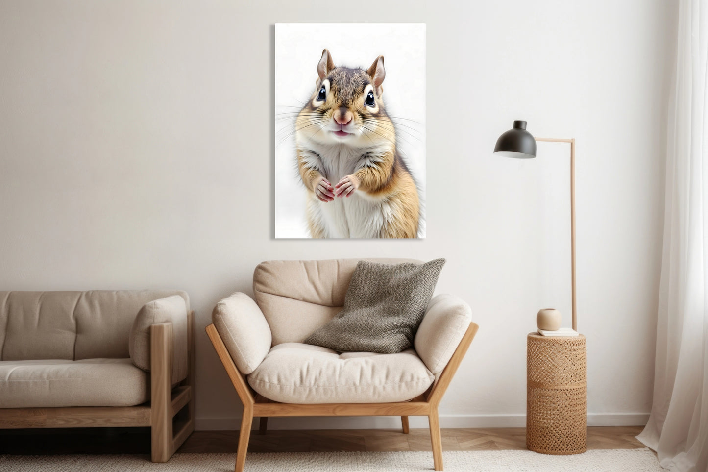 Obraz  Vintage Artystyczny | Wiewiór | Portret Zwierząt Pop Art