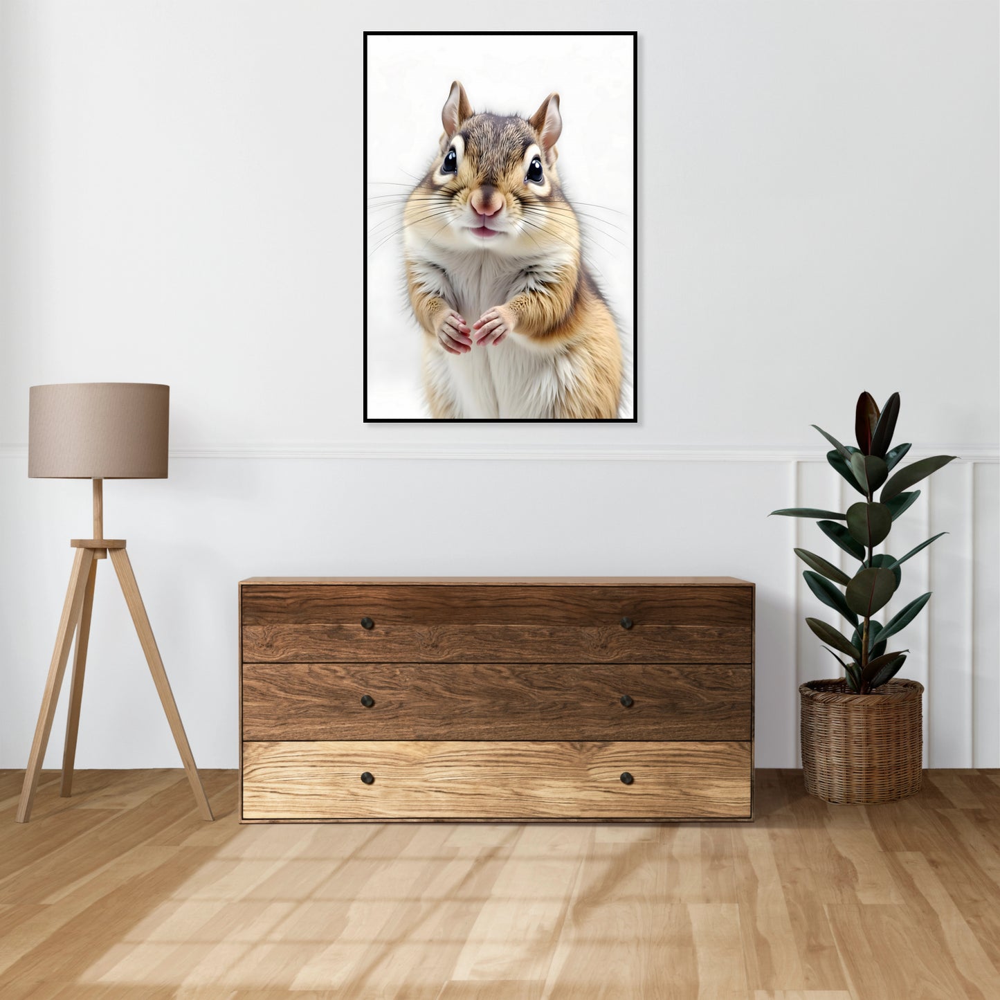 Plakat  Vintage Artystyczny | Wiewiór | Portret Zwierząt Pop Art