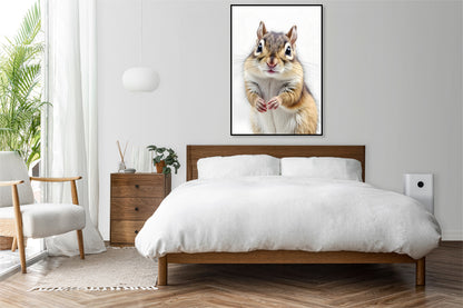 Plakat  Vintage Artystyczny | Wiewiór | Portret Zwierząt Pop Art