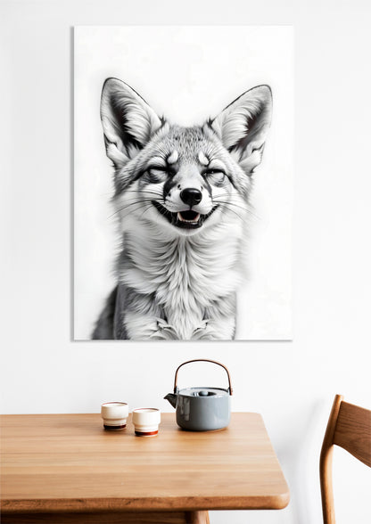 Obraz  Vintage Artystyczny | Lisek | Portret Zwierząt Pop Art