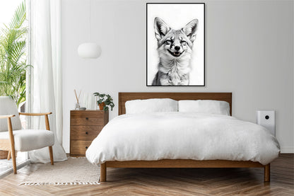 Plakat  Vintage Artystyczny | Lisek | Portret Zwierząt Pop Art
