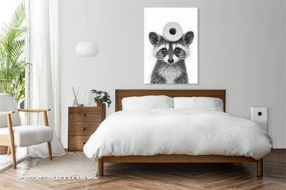 Obraz  Vintage Artystyczny | Szop | Portret Zwierząt Pop Art