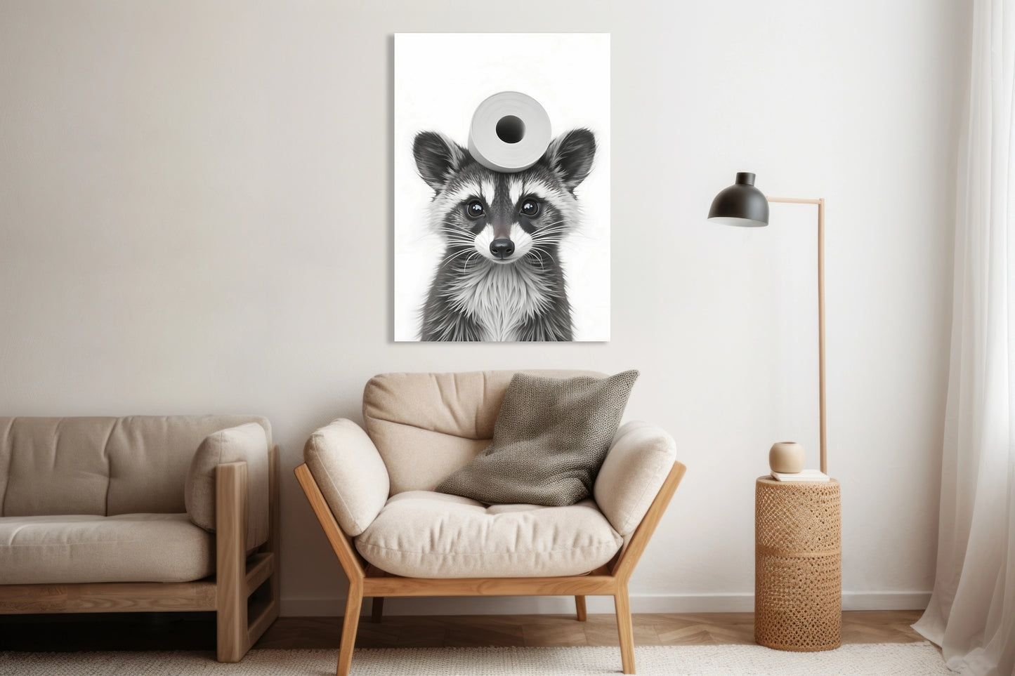 Obraz  Vintage Artystyczny | Szop | Portret Zwierząt Pop Art