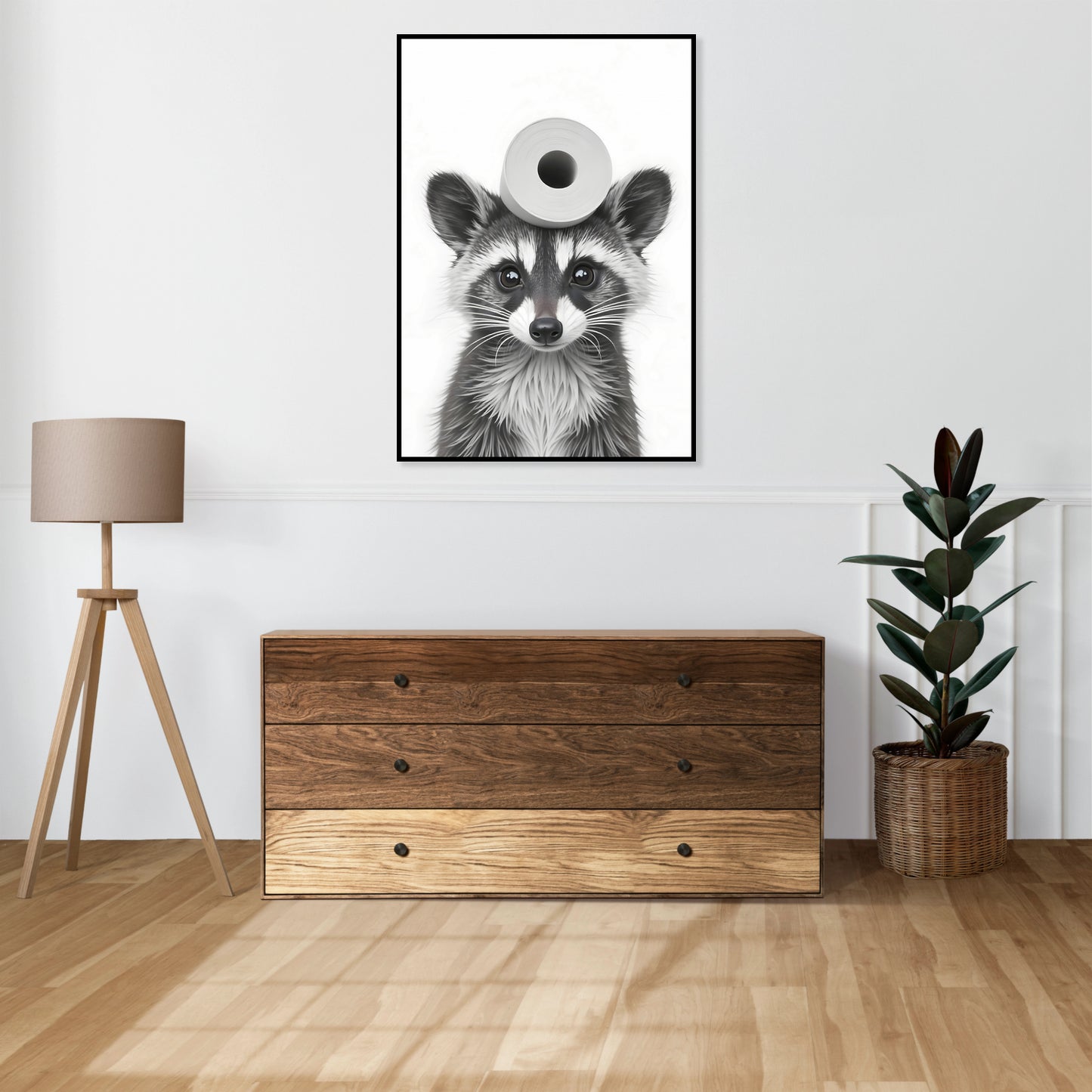 Plakat  Vintage Artystyczny | Szop | Portret Zwierząt Pop Art