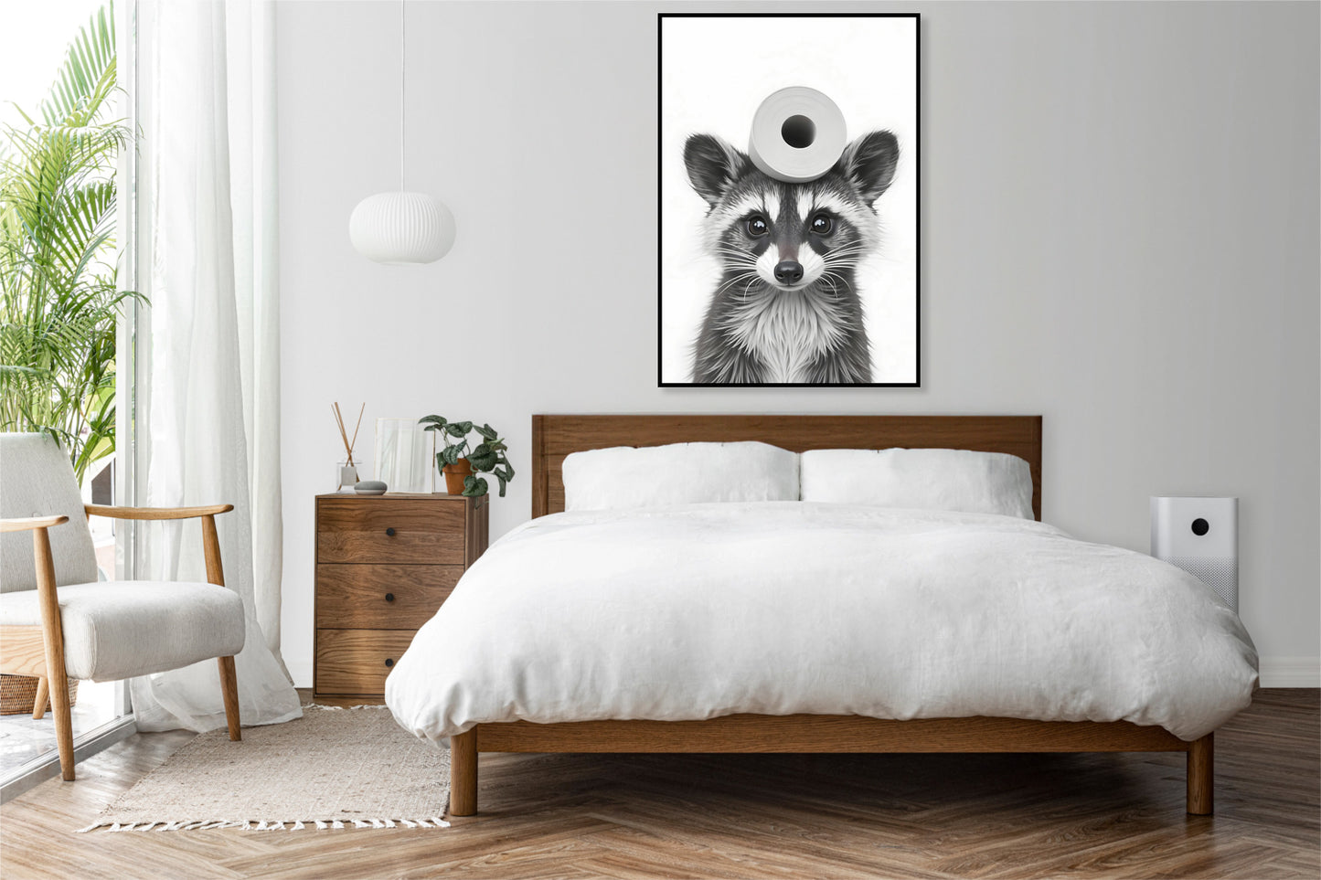 Plakat  Vintage Artystyczny | Szop | Portret Zwierząt Pop Art
