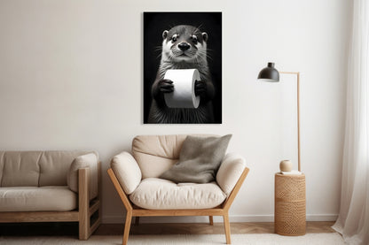 Obraz  Vintage Artystyczny | Wydra | Portret Zwierząt Pop Art