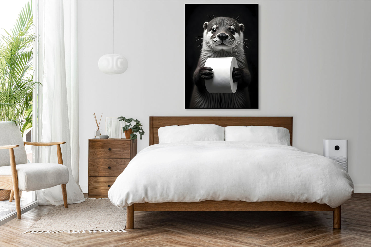 Plakat  Vintage Artystyczny | Wydra | Portret Zwierząt Pop Art