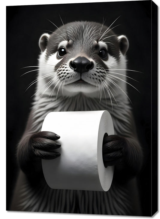 Obraz  Vintage Artystyczny | Wydra | Portret Zwierząt Pop Art