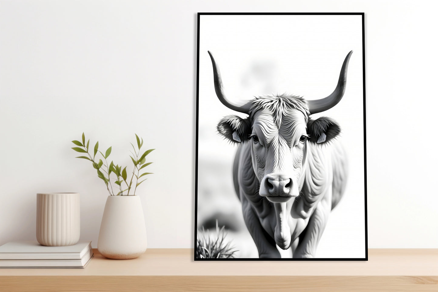 Plakat  Vintage Artystyczny | Krowa | Portret Zwierząt Pop Art
